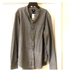 never worn h&m collarless shirt